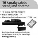  16 kanalų vaizdo stebėjimo komplektai