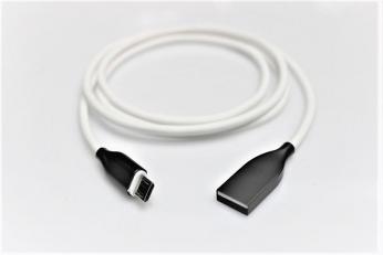 <b><mark><i>NAUJIENA!</i></b></mark> Silikoninis kabelis USB-Micro USB (baltas,1m)...