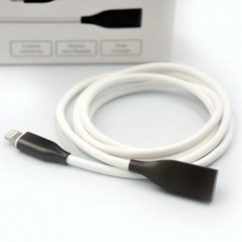 <b><mark><i>NAUJIENA!</i></b></mark> Silikoninis kabelis USB-Lightning (baltas, 1m) ...