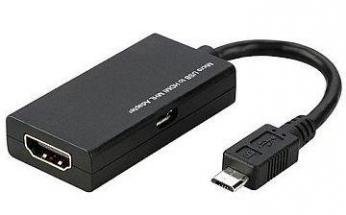 Adapteris Micro USB - HDMI (MHL)...