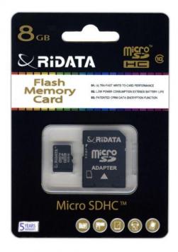 Atminties kortelė Ridata micro SDHC 8GB class10 ...