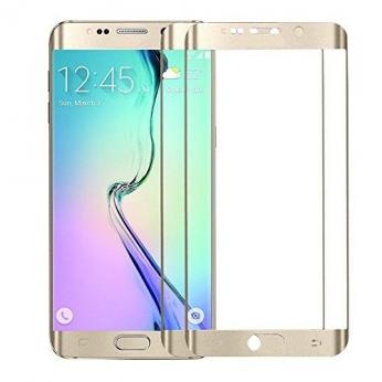 Apsauginis grūdintas stiklas Galaxy S6 Edge (3D, be pak., 5 vnt., auksinis) ...