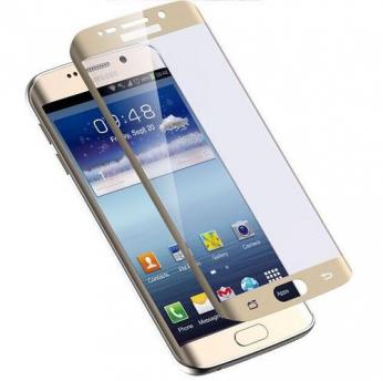 Apsauginis grūdintas stiklas Galaxy S7 Edge (3D, be pak., 5 vnt., auksinis) ...