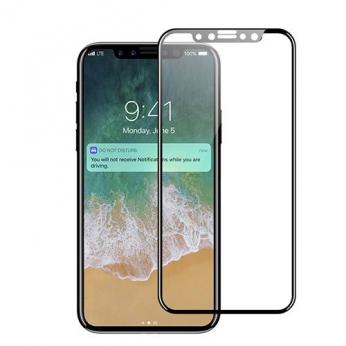Apsauginis grūdintas stiklas Apple iPhone X (3D, juodas)...