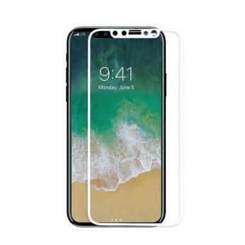 Apsauginis grūdintas stiklas Apple iPhone X (3D, baltas)...