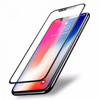 Apsauginis grūdintas stiklas Apple iPhone X (pilnai dengiantis, skaidrus) ...