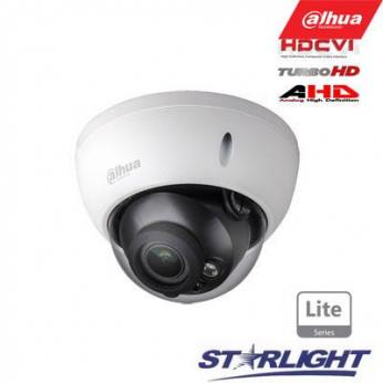 HD-CVI kam. STARLIGHT kupolinė 2MP su IR iki 30m, 2.7~12mm automatinis obj, DWDR, IP67...