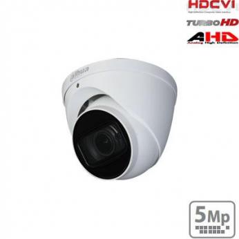 HD-CVI kupolinė kamera 5MP su LXIR iki 60m. 2.7~12mm 98°~34°, IP67, Lite serija, su mikrof...