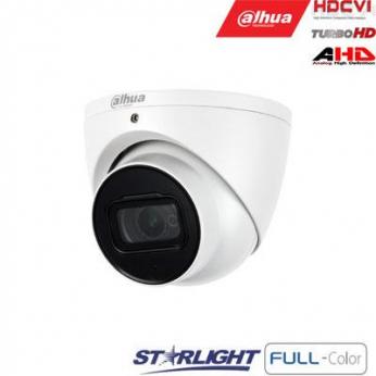 HD-CVI kam. STARLIGHT kupolinė 2MP, 3.6mm obj. F1.0, FULL-COLOR STARLIGHT , WDR, su mikrof...