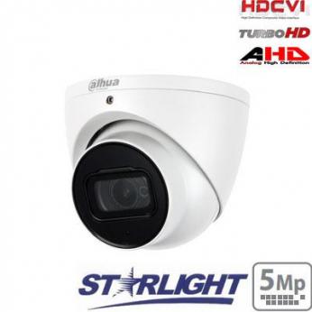 HD-CVI kupolinė kam. STARLIGHT 5MP, LXIR pašvietimas iki 50m., 1/2.8