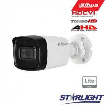 HD-CVI kam. STARLIGHT cilindrinė 2MP su IR iki 80m, 3.6mm obj., STARLIGT sensor., mic, IP6...
