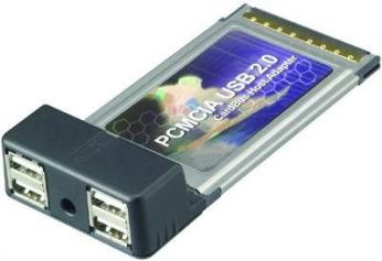 PCMCIA adapteris USB 2.0, 4 portai...