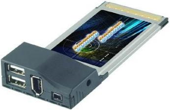 PCMCIA adapteris IEEE1394 + USB 2.0 ...
