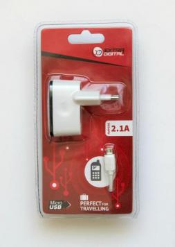 <mark><b><i>BEST-SELLER</mark></b></i> Kroviklis ir USB-micro USB kabelis, 2.1A ...