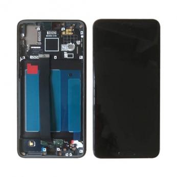 Ekranas LCD su lietimui jautriu stikliuku, rėmeliu ir baterija Huawei P20 (juodas) ORG...