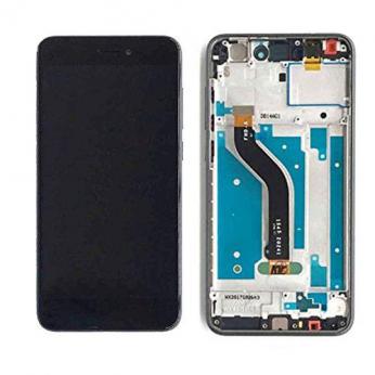 Ekranas LCD su lietimui jautriu stikliuku, rėmeliu ir baterija Huawei P8 Lite 2017 (juodas...