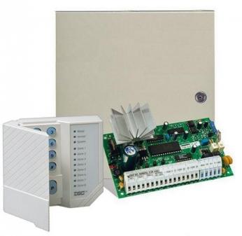 Centralė PC585 su klaviatūra PC1555RKZ ir dėže...